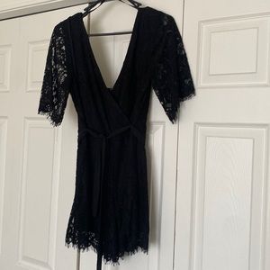 Dressy Black Lace Romper